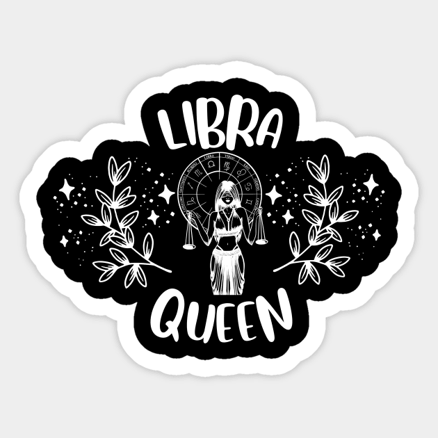 Libra Queen Sticker by teresawingarts